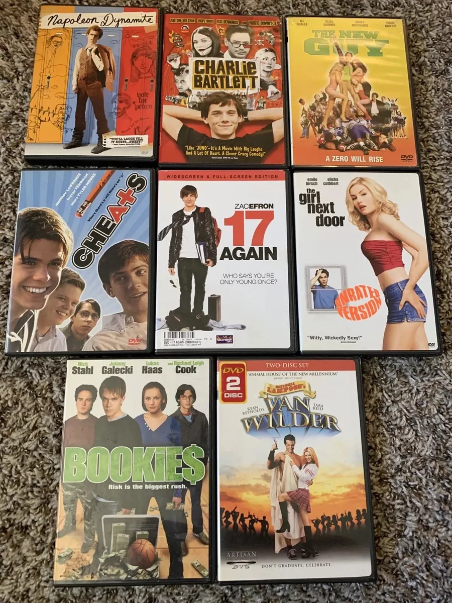 8 High School/ College Comedy DVD Movies - Napoleon Dynamite, Bookies,  Cheats