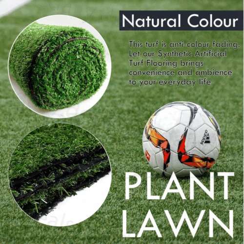 20SQM Artificial Synthetic Grass Fake Lawn Turf Plants Roll Olive 15MM Carpet AU - Picture 8 of 12