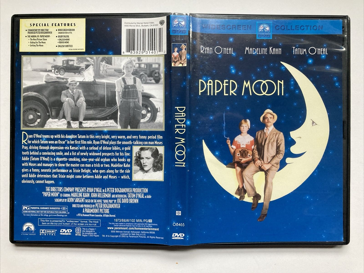 Paper Moon (1973) (DVD, 1973) Ryan O'Neal - Tatum O'Neal - Like