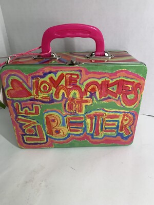 Lush Love Makes It Better Tin Lunch Box Pink