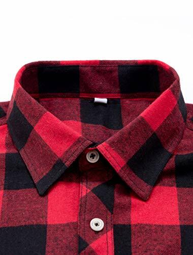 NEW Unisex Red Black Buffalo Plaid Shirt Long Sleeve Button NEW Unisex Red Black Buffalo Plaid Shirt Long Sleeve Button