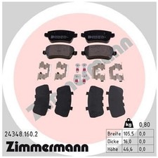 Satz Bremsbeläge Bremsklötze hinten für Fiat Croma 194 23828127