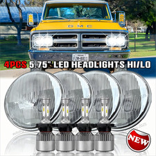 4pcs 5.75 5-34 Round Led Headlights For Gmc C15c1500 1961-1972 Pickup C2500