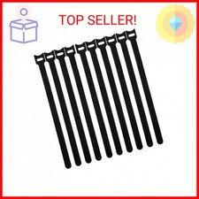 50 Pcs Reusable Fastening Cable Ties, Microfiber Cloth 12 Inch Hook and Loop Cor
