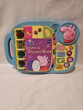 VTech Peppa Pig Learn and Discover Book Electronic Talking Light Up Toy MINT