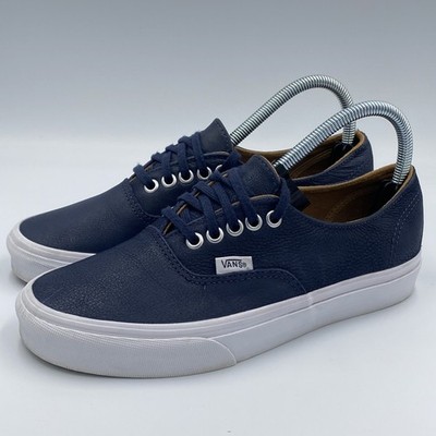 Vans Authentic Decon Parisian Blue Leather Sneakers Men's 6.5 Women's 8 Low Top