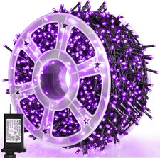 164FT 500 LED Purple Christmas Lights, 8 Modes Waterproof Plug in String Lights