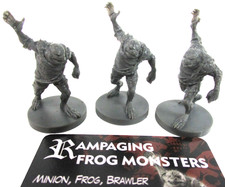 HELLBOY: El Juego de Mesa 3x RAMPAGING FROG MONSTER Minis y Tarjeta ¡NUEVO!!