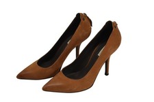 Vera Wang Shoes Womens Size 7 Tan Leather Pointed Toe High Heel Pumps Italy