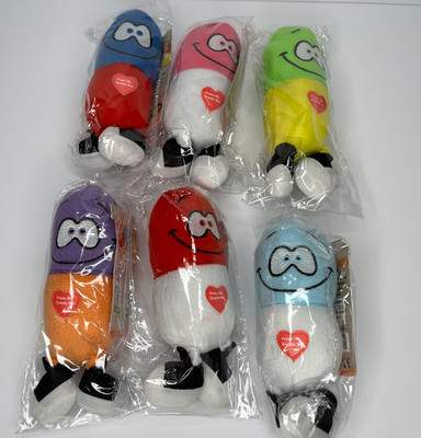 Just For Laughs Happy Pill Giggling Plush 6-Pack - Brand New
