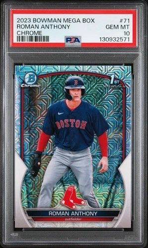 2023 Bowman Mega Box Chrome #71 Roman Anthony Chrome PSA 10 GEM MT Boston