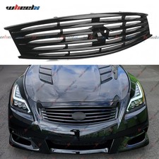 Front Grill Grille For Infiniti G37 2 Door Coupe 2008-2013 2011 2012 Gloss Black