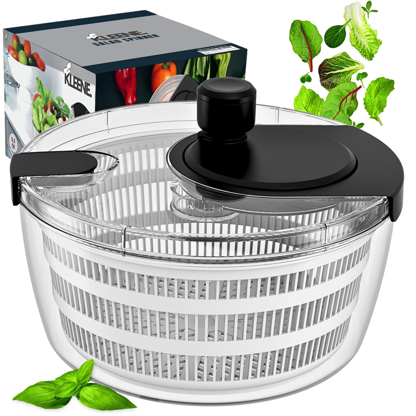 Salad Spinner – Large Clear Bowl with Drain and Colander – Multi-use Vegetabl...
Opens in a new wind