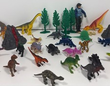 Huge Lot of 30 Plastic Dinosaurs - Jurassic World Biters T-Rex Geo World
