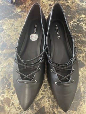 Aerosoles Lace Up Pointed Toe Flats 