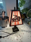Harley Davidson Vintage Tiffany Style Glass Art- Table Lamp