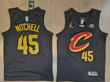 Donovan Mitchell #45 Cleveland Cavaliers Stitched Black Statement Edition Jersey