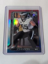 2025 Topps Chrome Lane Johnson Red White Blue Refractor