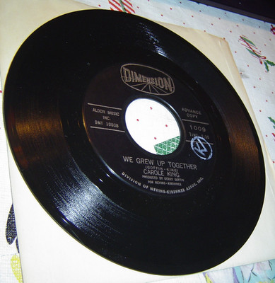 Carole King He's A Bad Boy/ We Grew Up Together 45 Record, Advance Copy 1009