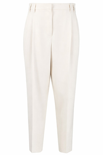 BRUNELLO CUCINELLI WOMEN'S MILK WOOL TAILORED TROUSERS MSRP $1895