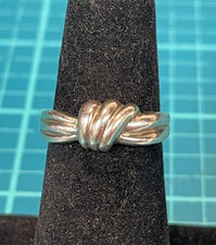 925 Sterling Silver Love Ring Knot Band Size 7.25