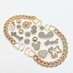 Shoes DIY Charms Accessories Bling Rhinestone Decor Set For Croc Shoes Girl Gift
