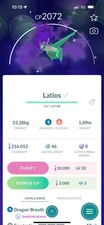 Pokémon ✨Shiny Latios Shadow ✨  PTC - 100k stardust+20 Candies -Description