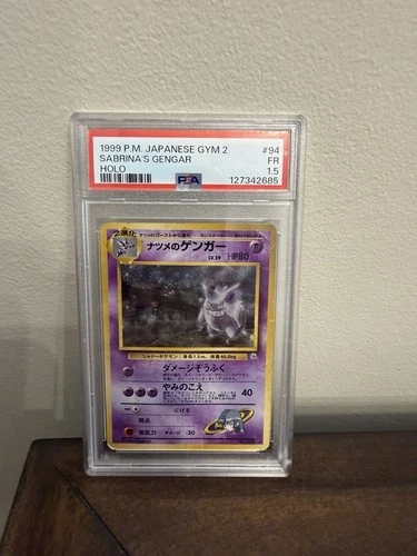 Population 2 ! Pokémon Sabrina's Gengar. Japanese TRIPLE SWIRL PSA