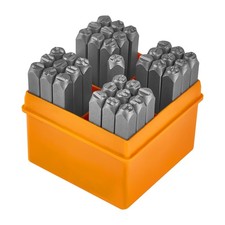 37-Piece Number and Letter Stamp Set 1/4 6mm  A-Z  0-8  Stars,use The 6 a...