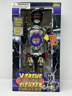 Xtreme Fighter Battery Operated Walking Robot Toy NIB Lights Sound Tested