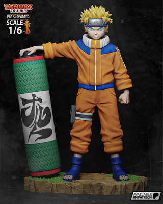 Naruto by Tanuki Fan Art 1:12 Statue Resin 3D Printed DIY Model Kit