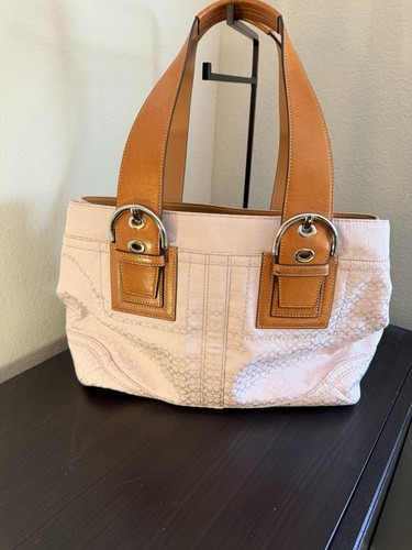Vintage Coach Soho Signature Jacquard Buckle Tote Bag… - Gem