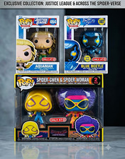 Funko Pop Lot DC & Marvel Target Exclusives Blue Beetle Aquaman Spider-Verse 2PK