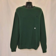 NWT Chaps Dark Green Crew Neck Pullover Cotton Sweater Classic Holiday Men's XL