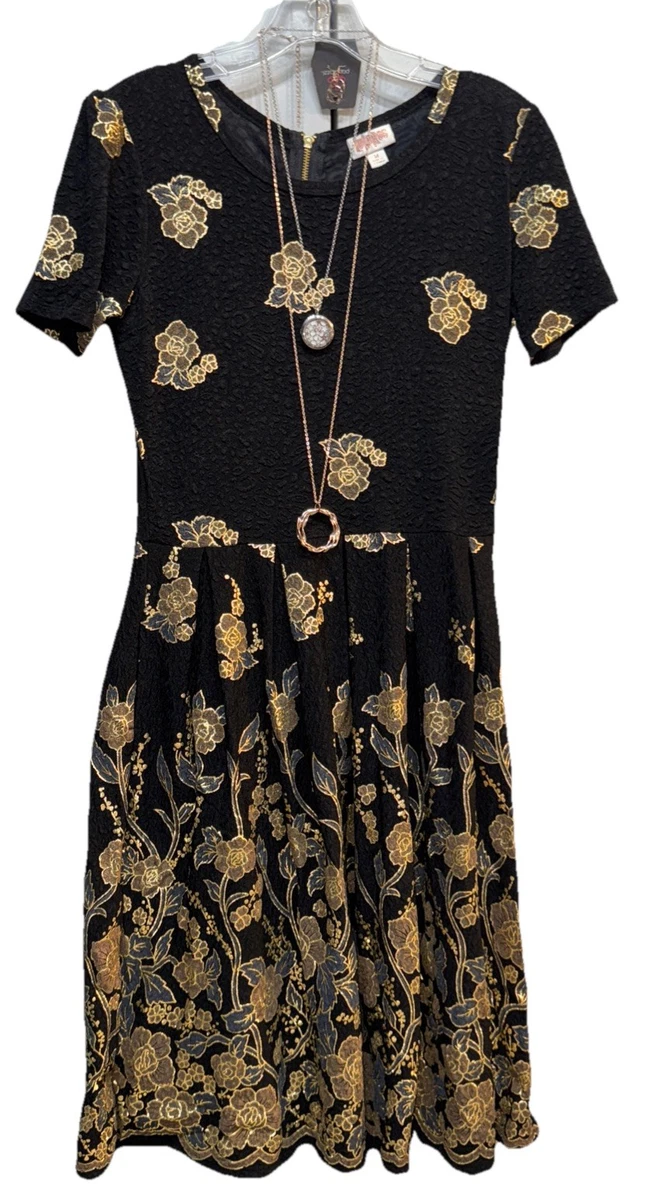 lularoe gold dress Amelia Dress – lularoe main image 1