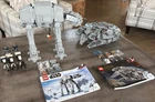 LEGO Star Wars AT-AT 75288 & Millennium Falcon Sets w/ Manuals & Minifigures