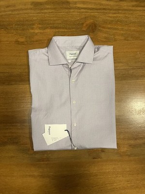 Figaret Paris Hemd Herren Neu Mit Etikett Double Retors Baumwolle Micro Check XL