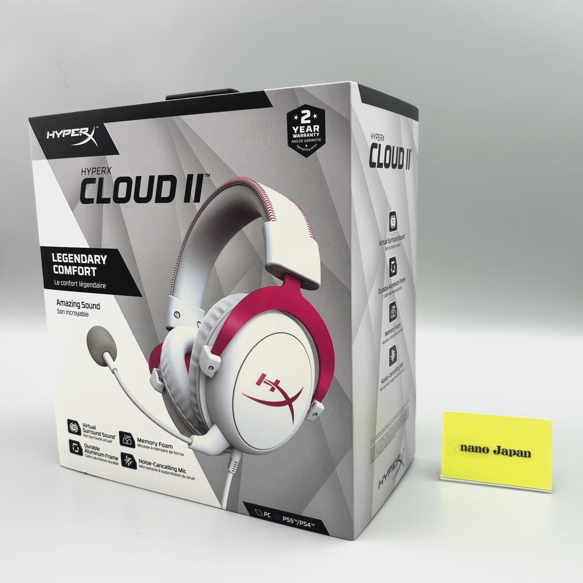 HyperX Cloud II ホワイト/ピンク HyperX Cloud II Pink Gaming Headset 7.1 Virtual Surround