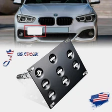 Bumper Tow Hook License Plate Mount Bracket Holder Fit BMW 13 X5 X6 E90 328i