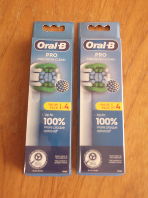 2 x 4 Packungen Oral B Pro Precision Clean Zahnbürstenköpfe Neu