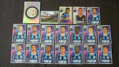 TOPPS VIGNETTEN 2019/2020 TEAM INTER MILAN KOMPLETT NEUWERTIG NO PANINI