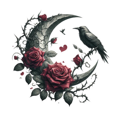 Wandtattoo Aufkleber Gothic Valentinstag      Wandaufkleber 18X18 cm Groß