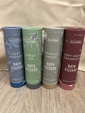 Olivina Bath Fizzers Bath Bombs Bundle of 4 Scents 6 Per Tube New