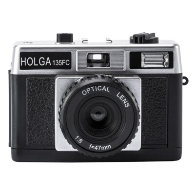 HOLGA 135FC Black Silver Lomo 35mm Film Camera Built-In Flash 135