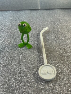 Muppets Green Kermit the Fro Stick Puppet Muppet Show Player Fisher Price  T-16