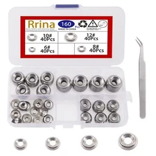 160pcs 304 Stainless Steel Finishing Cup Countersunk Washers Assortment Kit 6#/ 