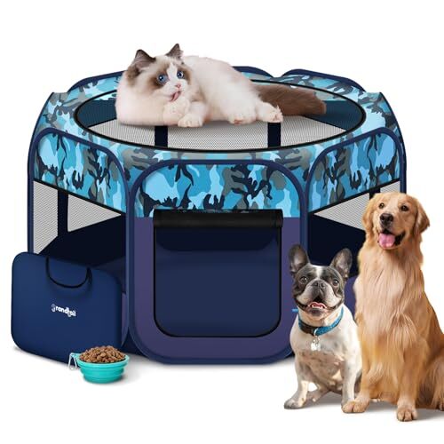 Dog Playpen Storage Bag Portable Dog Playpen, Pet Play Pen For