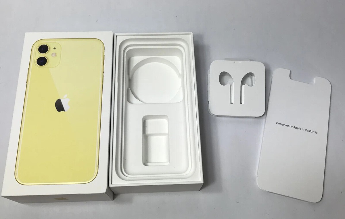 Apple iPhone 11 Empty Box Yellow A2111 64GB Cardboard Box Only | eBay