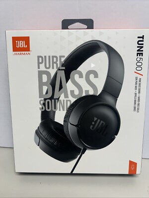 JBL TUNE 500 On Ear Headphones - Black