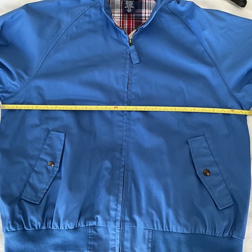 John Blair Men's Blue Poplin Harrington style Jacket Plaid Lined Size XL New - Picture 8 of 10